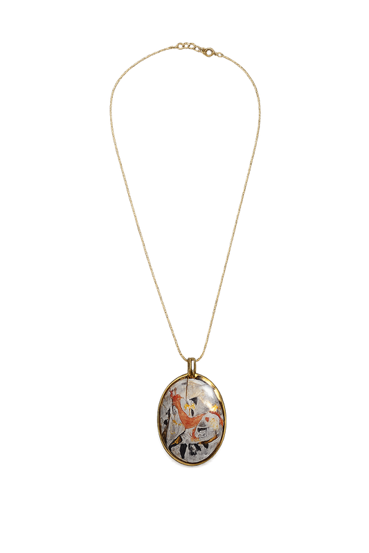 Handmade Abstract Porcelain Pendant Necklace