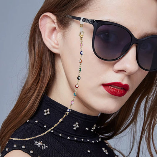Rainbow Evil Eye Glasses Chain
