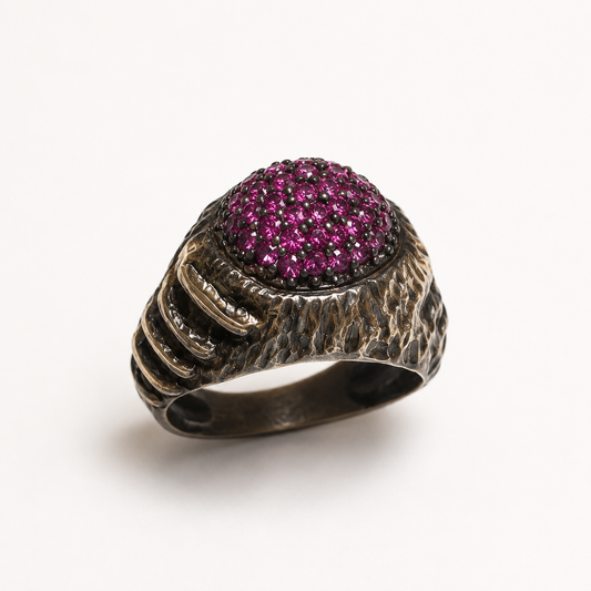 Pink Pavé Statement Ring