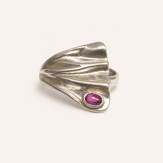Double Ruby Sculptural Statement Ring