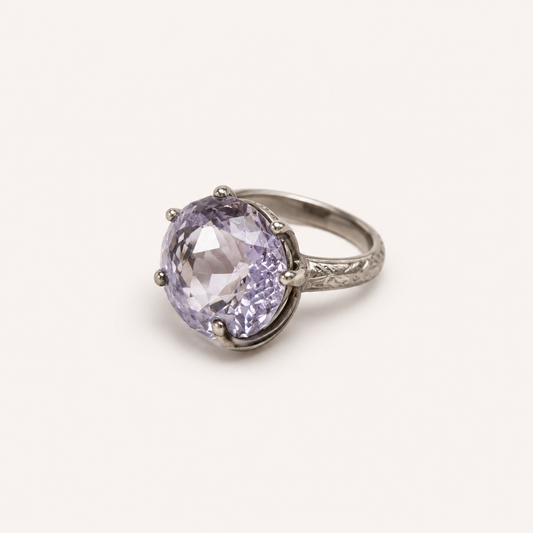 Lavender Amethyst Statement Ring