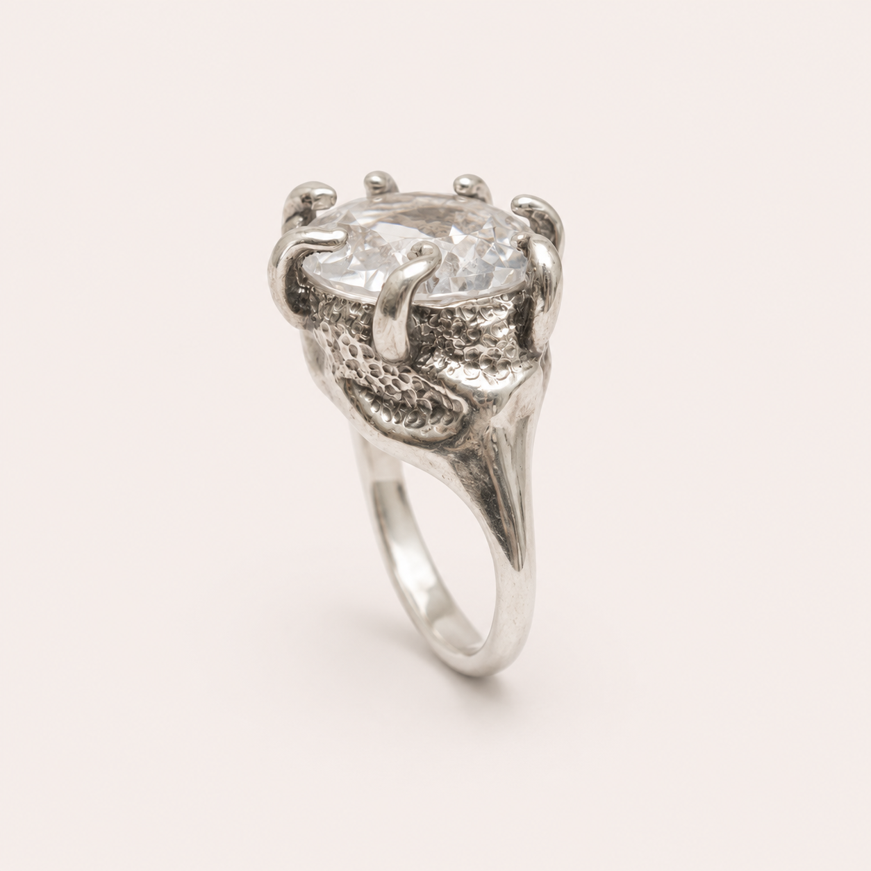 Clear Quartz Statement Ring