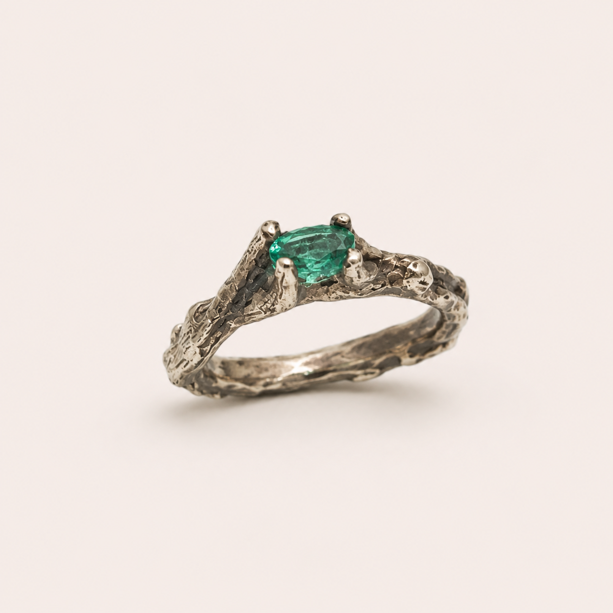 Emerald Solitaire Ring