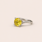 Yellow Solitaire Gemstone Ring