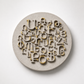Armenian Alphabet Gold and White Circle