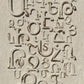 Armenian Alphabet Art in Beige and Gold