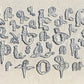 Silver Armenian Alphabet Art