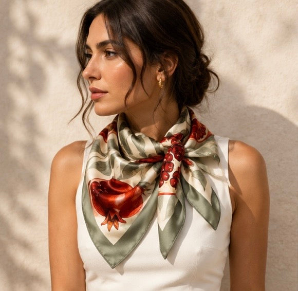 Armenian Pomegranate Garden Scarf