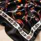 Armenian Illuminated Alphabet Scarf – Black Trchnagir Heritage Design