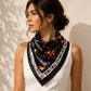 Armenian Illuminated Alphabet Scarf – Black Trchnagir Heritage Design