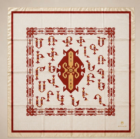 Armenian Eternity Alphabet Scarf