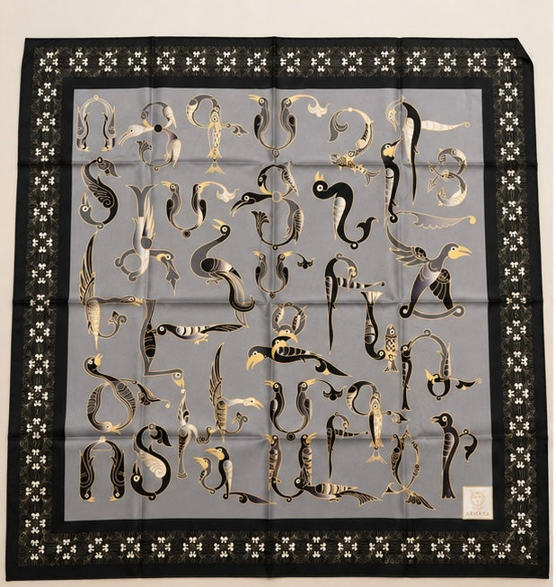 Armenian Bird Alphabet Scarf