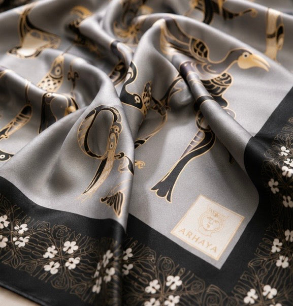 Armenian Bird Alphabet Scarf