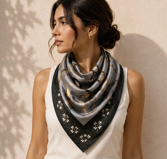 Armenian Bird Alphabet Scarf