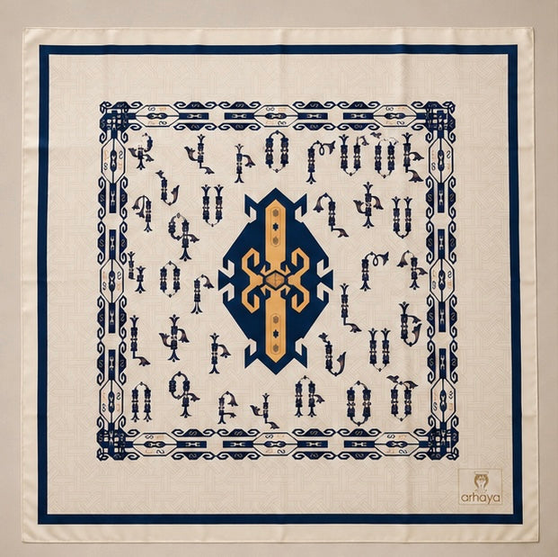 Armenian Heritage Alphabet Scarf