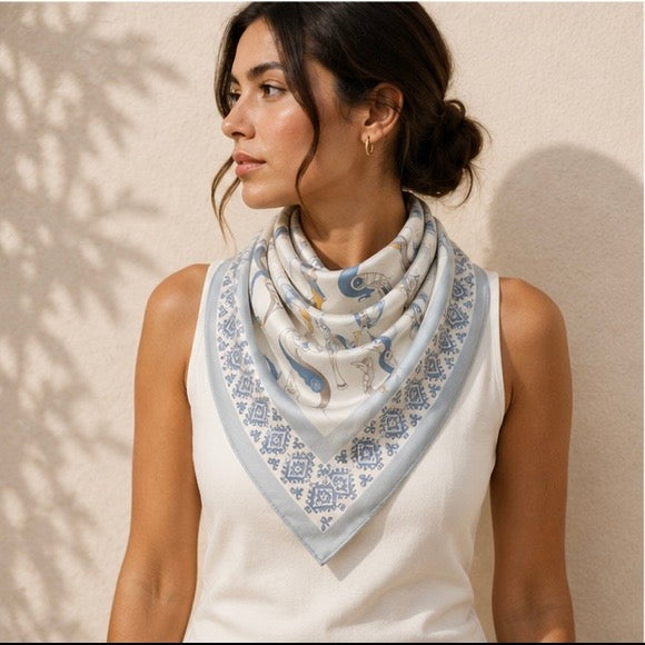 Armenian Bird Alphabet Scarf