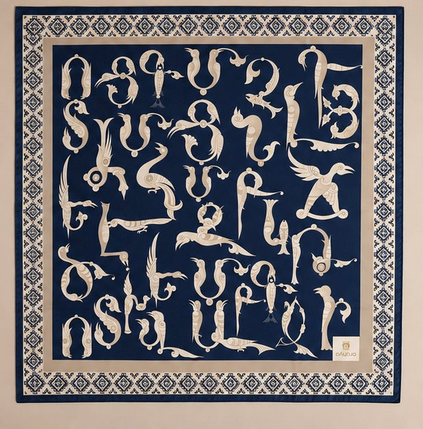 Armenian Bird Alphabet Scarf (Copy)