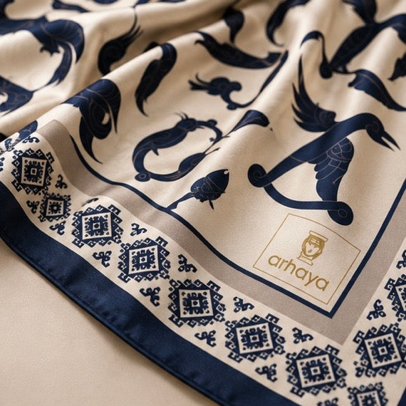 Armenian Bird Alphabet Scarf (Copy) (Copy)