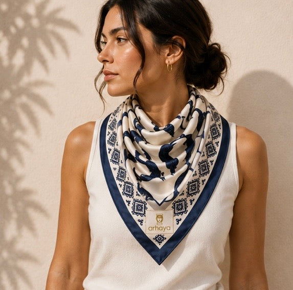 Armenian Bird Alphabet Scarf (Copy) (Copy)