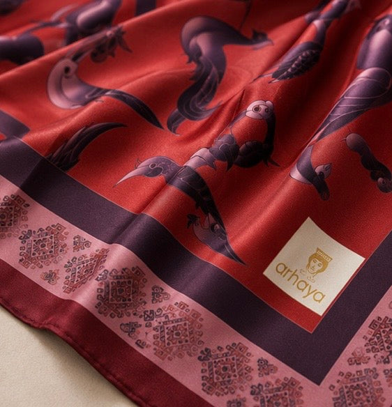 Armenian Bird Alphabet Scarf