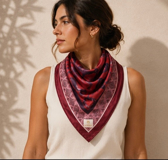 Armenian Bird Alphabet Scarf