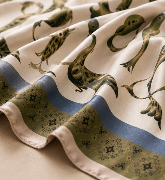Armenian Bird Alphabet Scarf