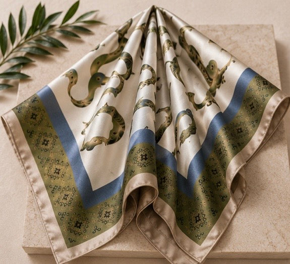 Armenian Bird Alphabet Scarf