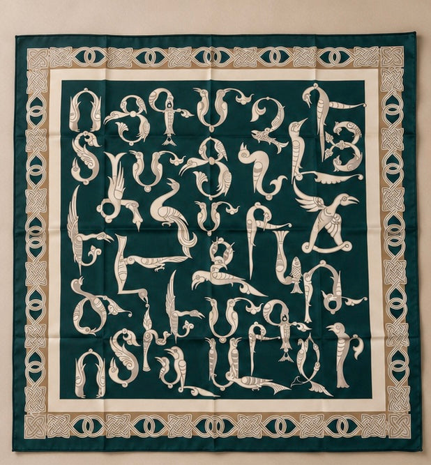 Armenian Bird Alphabet Scarf