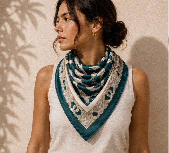 Armenian Bird Alphabet Scarf