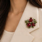 Jeweled Pomegranate Garden Brooch