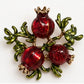 Jeweled Pomegranate Garden Brooch