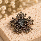 Champagne Eclipse Starburst Brooch