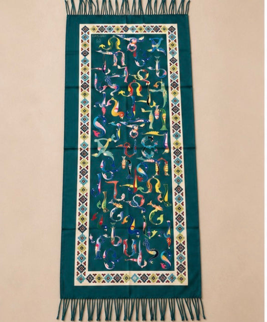 Armenian Alphabet Art Cashmere Scarf