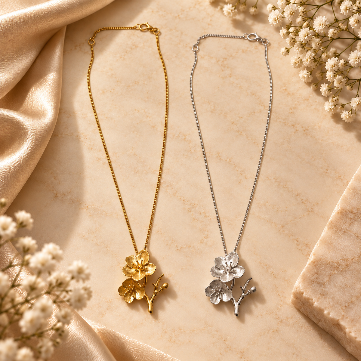 Blooming Branch Floral Necklace