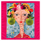 Narine Chilingaryan Fruit Portrait Scarf – Fuchsia