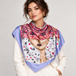 Narine Chilingaryan Abstract Portrait Art Scarf – Periwinkle