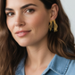Black & Gold Nalu Maxi Hoops Handmade Crochet Earrings