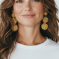 All Gold Spheres Trio Handmade Crochet Earrings