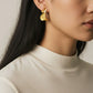 Golden Bloom Pearl Statement Earrings