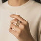 Two tone flower ring