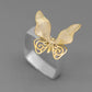 Golden Butterfly Whisper Statement Ring