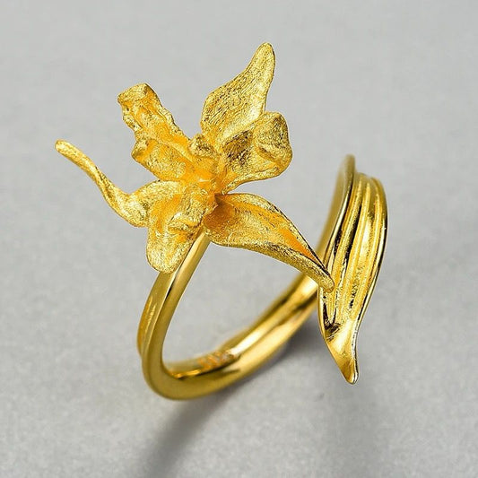 Orchid Bloom Statement Ring