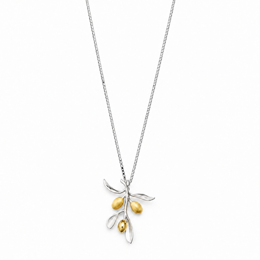 Olive Branch Pendant Necklace