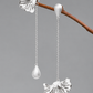 Asymmetric Floral Drop Earrings