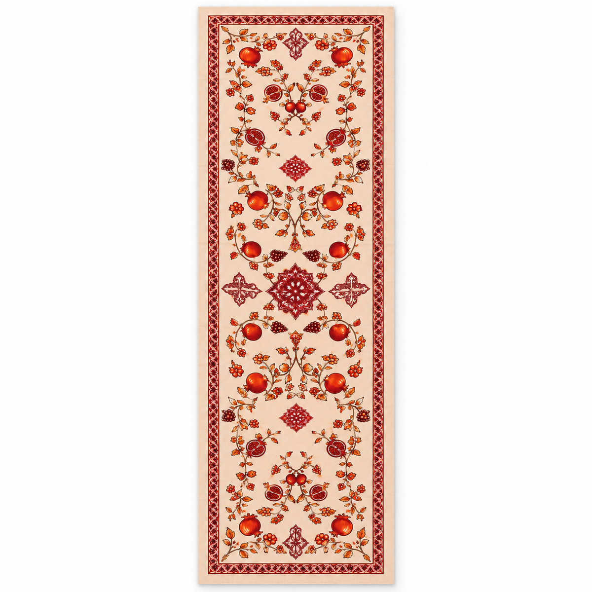 Pomegranate Garden – Armenian Heritage Silk Chiffon Scarf
