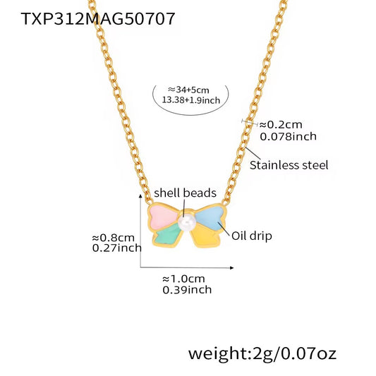 Pastel Bow Necklace