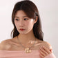 Modern Floating Heart Statement Necklace