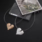 Modern Floating Heart Statement Necklace