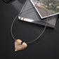 Modern Floating Heart Statement Necklace
