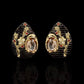 Vintage Floral Crystal Teardrop Earrings